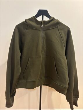 Laslulu Olive Green 1/2 Zip Hoodie